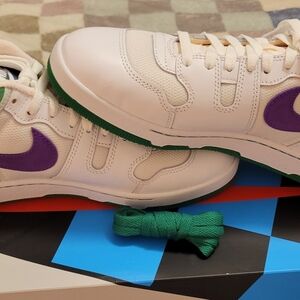 Nike Attack Court Green and Hyper Grape Shoes